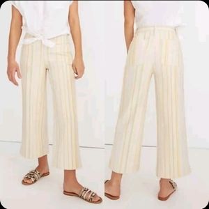 Madewell Emmett Wide Leg Crop Pants Striped Size 32